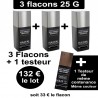 Hair 30 NOIR  : Lot de 3 flacons + 1 testeur de la même contenance ( 33 € le flacon)